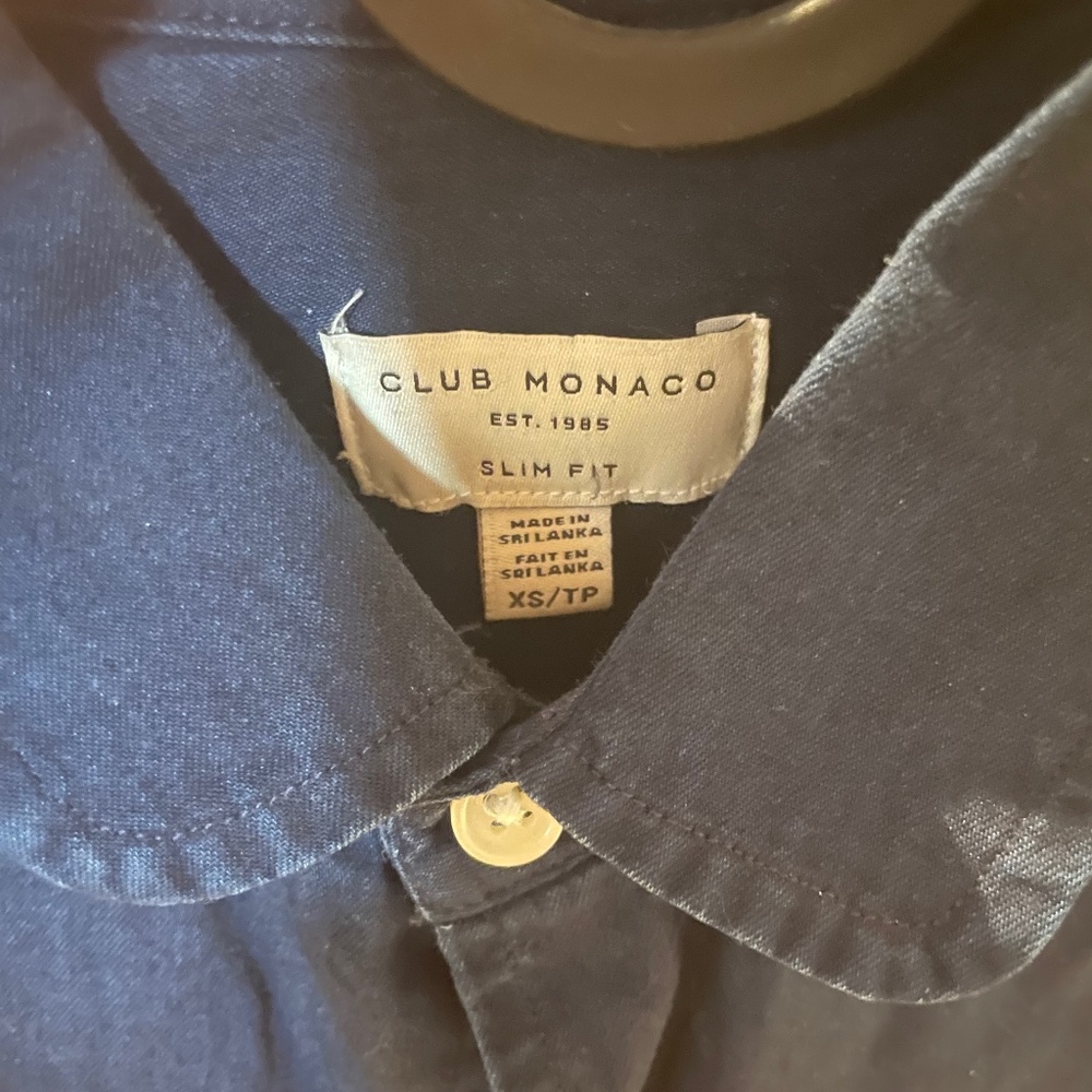 Club Monaco Indigo chambray button up